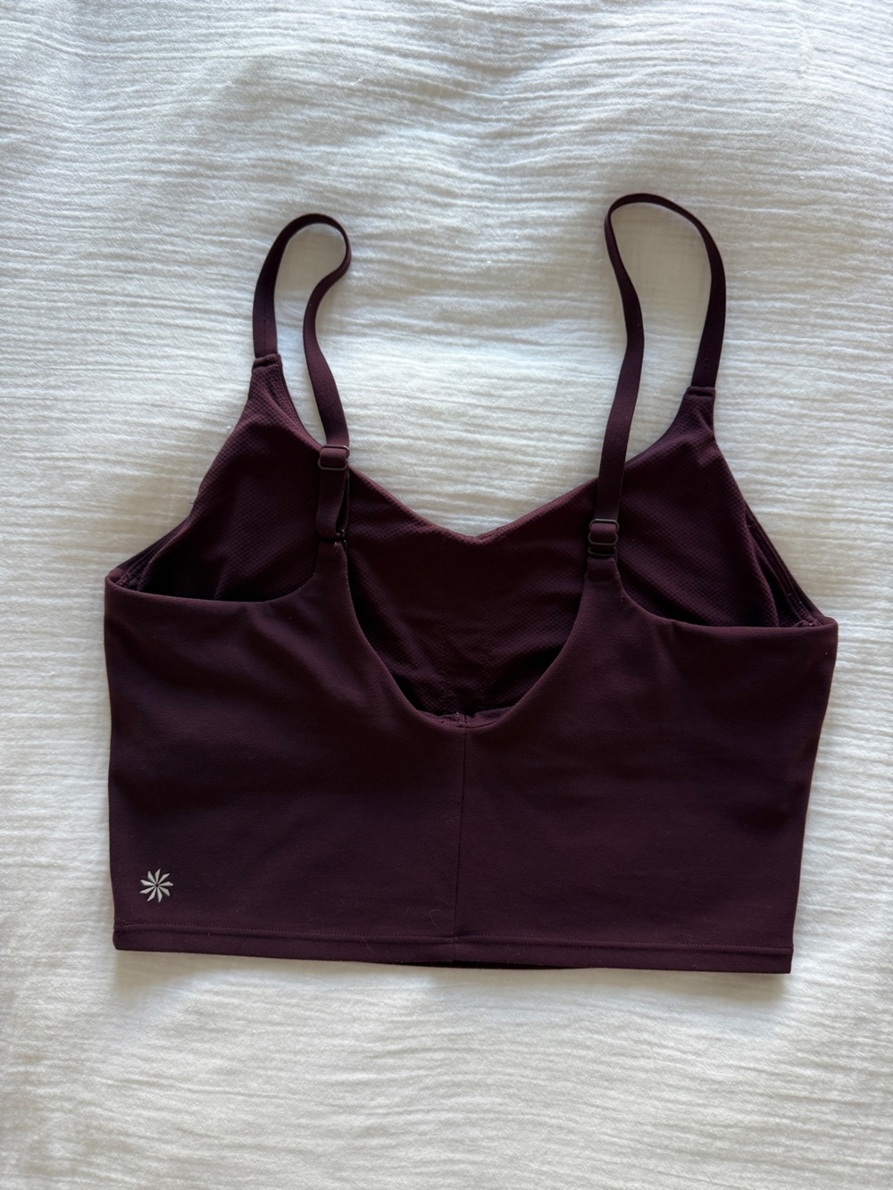 Athleta burgundy v neck adjustable strap tank top